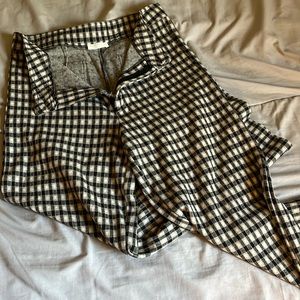 Boutique Plaid wide ankle pant